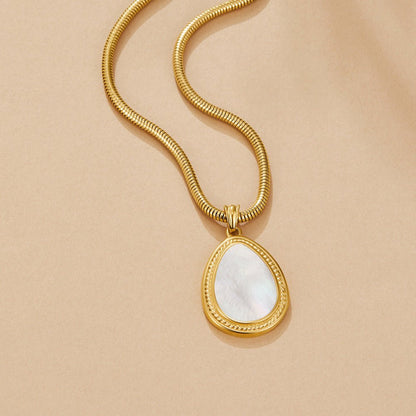 Mother of Pearl Teardrop Necklace