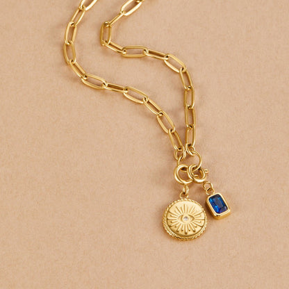 Mystic Blue Crystal Charm