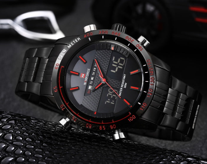 Naviforce Men's Sports Wrist Watch – Waterproof Chronograph