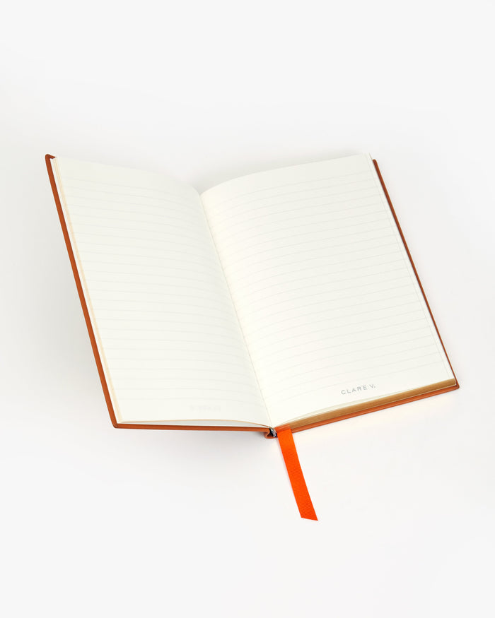 Notebook in Cuoio Veg with Embossed Oui - Interior View
