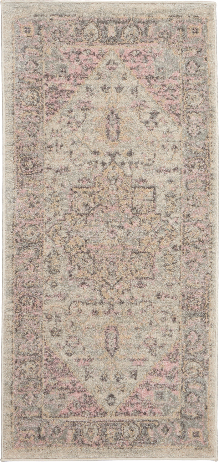 The Rug Corner Nourison Home Tranquil TRA06 IVPNK Area Rugs