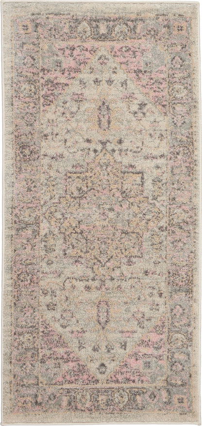 The Rug Corner Nourison Home Tranquil TRA06 IVPNK Area Rugs
