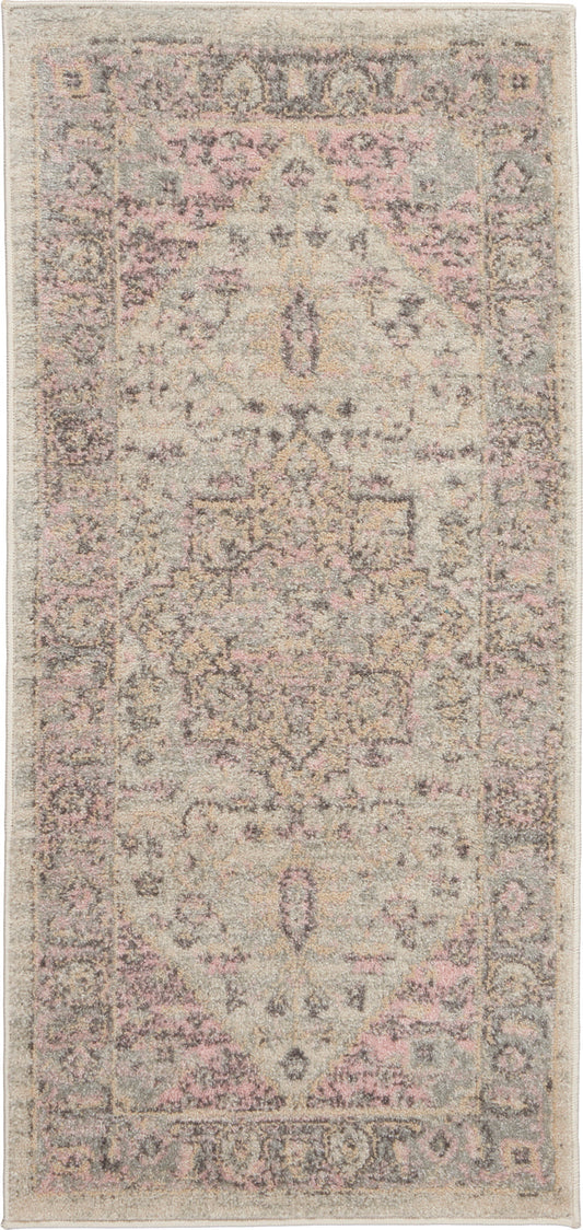 The Rug Corner Nourison Home Tranquil TRA06 IVPNK Area Rugs