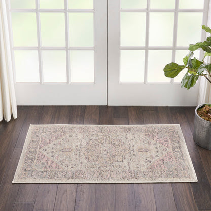 The Rug Corner Nourison Home Tranquil TRA06 IVPNK Area Rugs