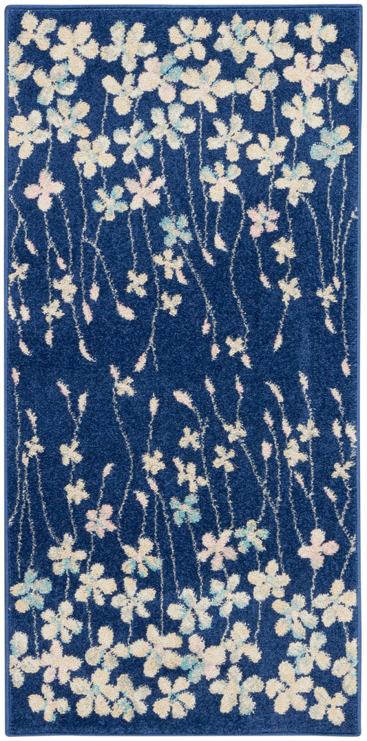 The Rug Corner Nourison Home Tranquil TRA04 NAVY Area Rugs