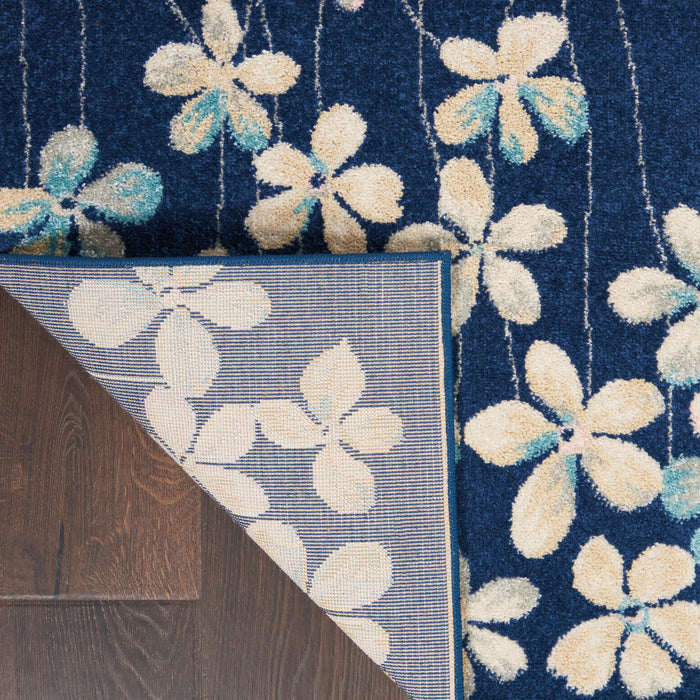 The Rug Corner Nourison Home Tranquil TRA04 NAVY Area Rugs