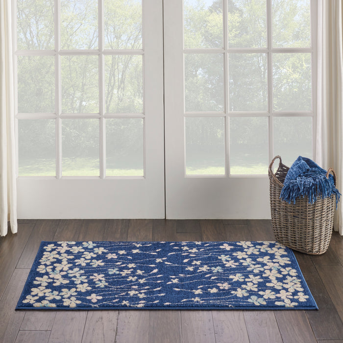 The Rug Corner Nourison Home Tranquil TRA04 NAVY Area Rugs