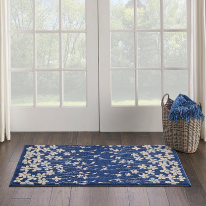 The Rug Corner Nourison Home Tranquil TRA04 NAVY Area Rugs