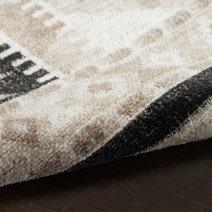 Nourison Home - Washable Decor Beige/Black Area Rug WSD06