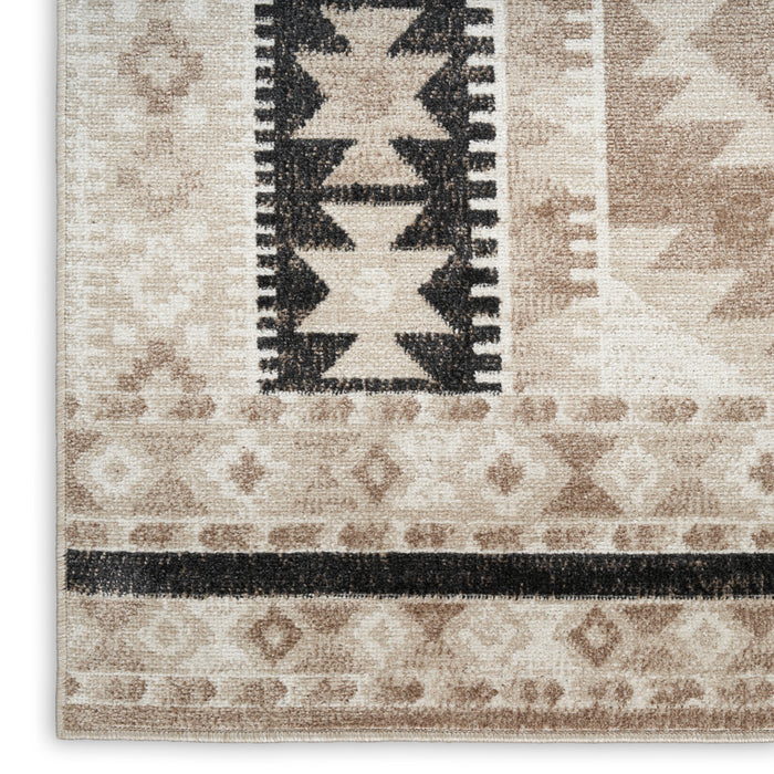 Nourison Home - Washable Decor Beige/Black Area Rug WSD06