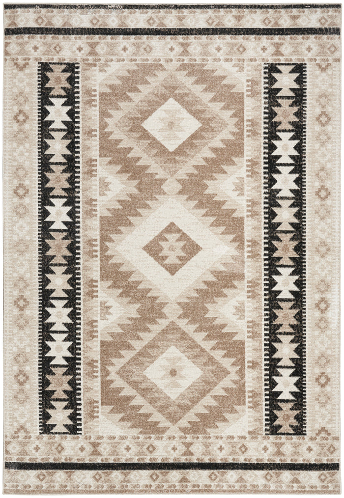 Nourison Home - Washable Decor Beige/Black Area Rug WSD06