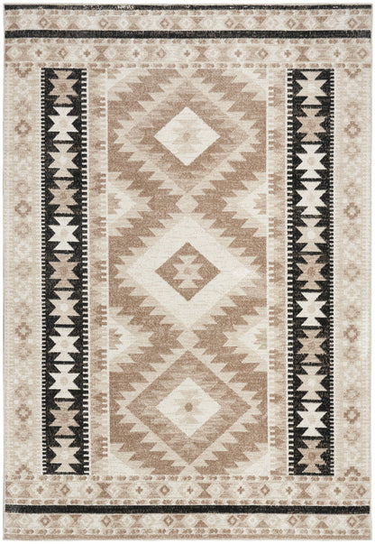 Nourison Home - Washable Decor Beige/Black Area Rug WSD06