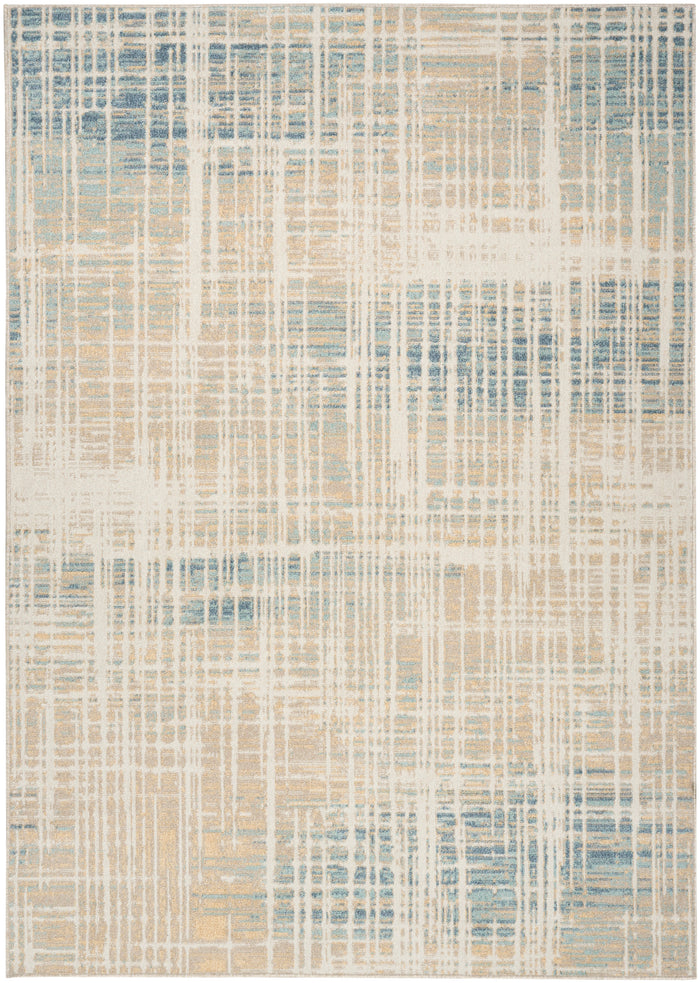 The Rug Corner Nourison Home Nourison Home - WAshable Decor Beige/Blue Area Rug WSD07