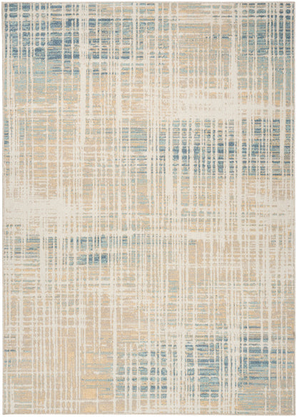 The Rug Corner Nourison Home Nourison Home - WAshable Decor Beige/Blue Area Rug WSD07