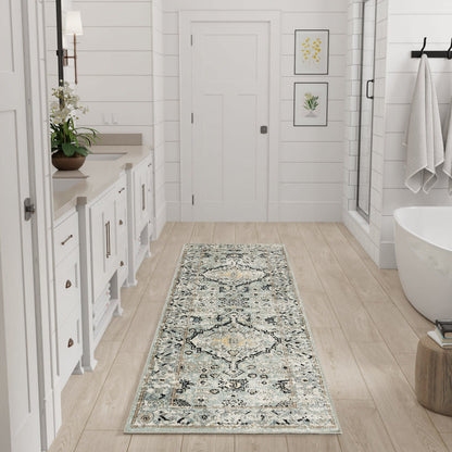 The Rug Corner Nourison Home Nourison Home - WAshable Decor Blue/Taupe Area Rug WSD12