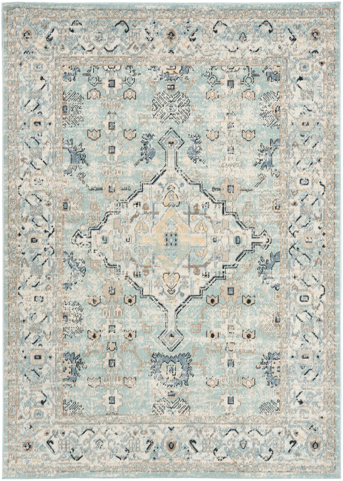 The Rug Corner Nourison Home Nourison Home - WAshable Decor Blue/Taupe Area Rug WSD12