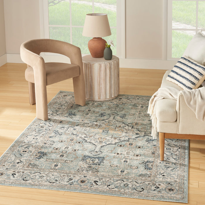 The Rug Corner Nourison Home Nourison Home - WAshable Decor Blue/Taupe Area Rug WSD12