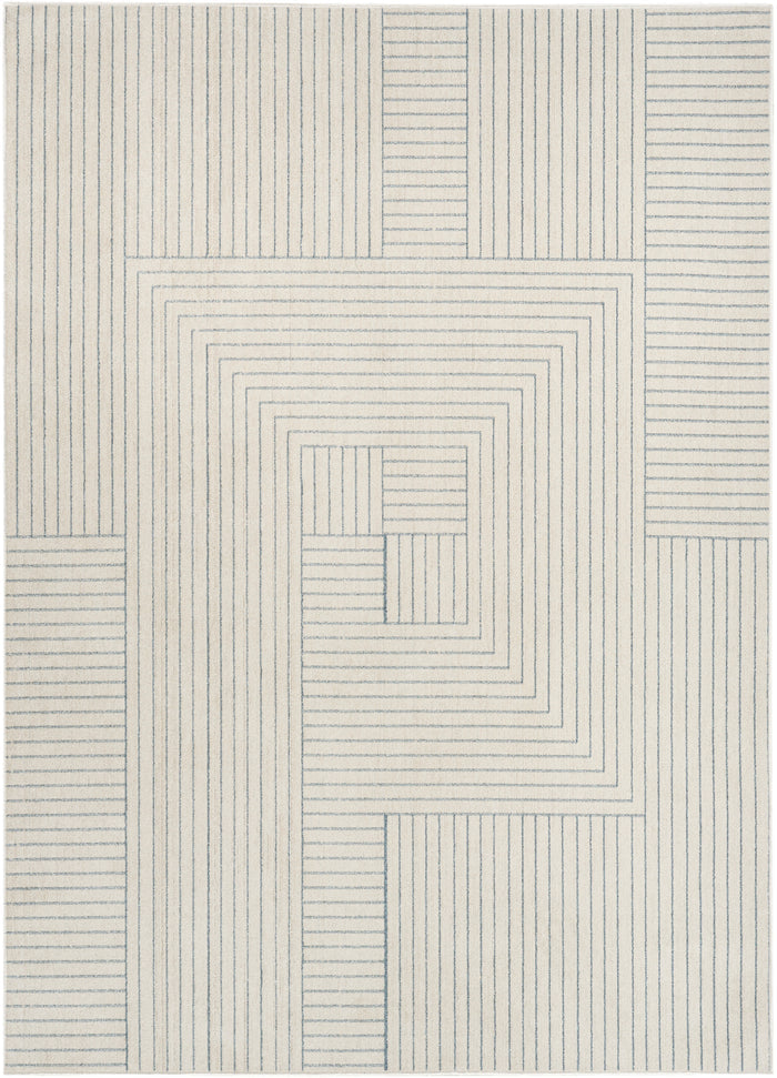 Nourison Home - Washable Decor Cream/Blue Area Rug WSD11