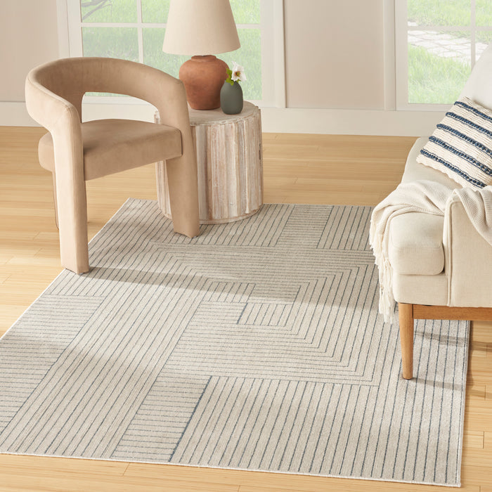 Nourison Home - Washable Decor Cream/Blue Area Rug WSD11
