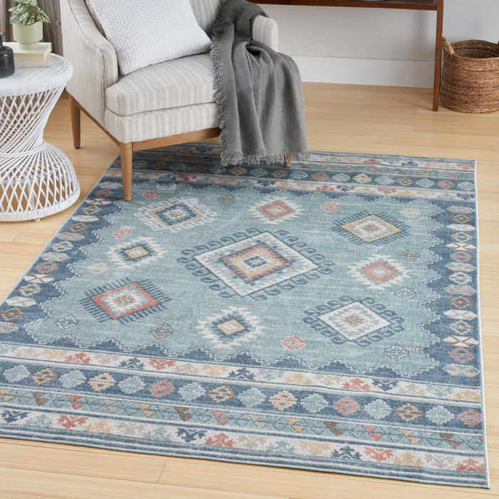 The Rug Corner Nourison Home Washable Decor WSD03 LTBLU Area Rugs