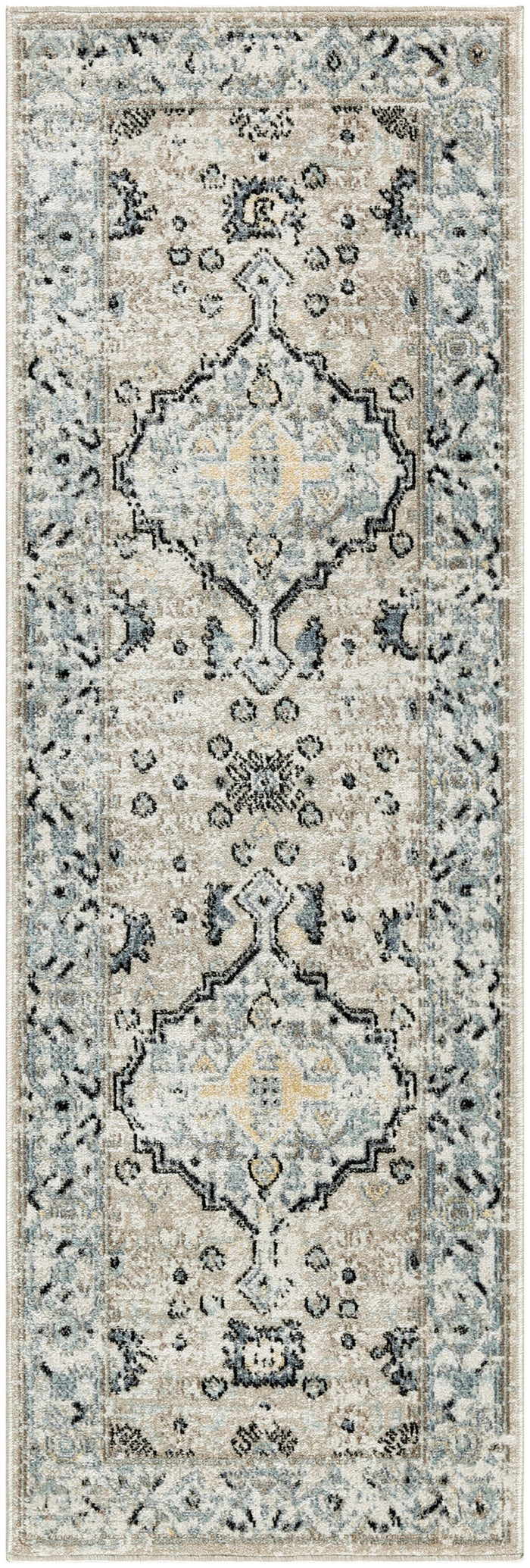 Nourison Home - Washable Decor Taupe/Blue Area Rug WSD12
