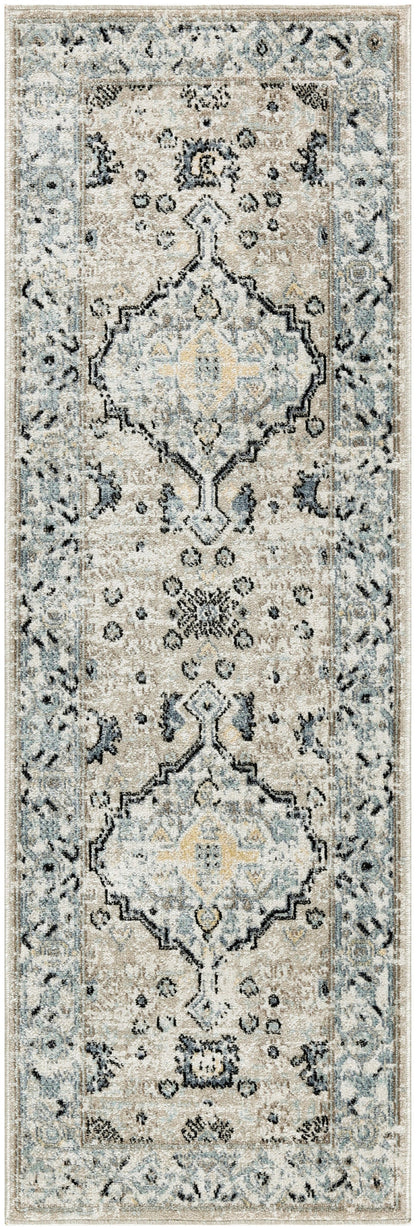 Nourison Home - Washable Decor Taupe/Blue Area Rug WSD12