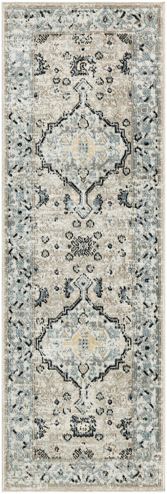 Nourison Home - Washable Decor Taupe/Blue Area Rug WSD12
