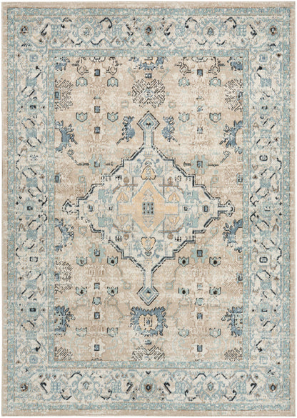 Nourison Home - Washable Decor Taupe/Blue Area Rug WSD12