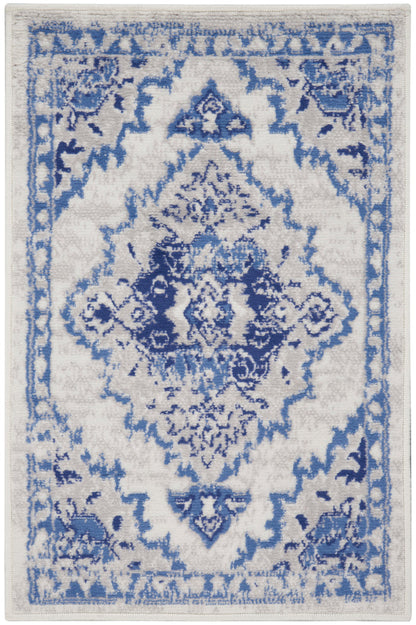 The Rug Corner Nourison Home Nourison Home - Whimsicle Ivory/Blue Area Rug WHS14