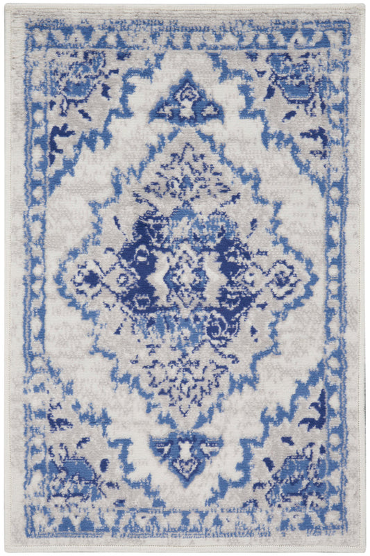 The Rug Corner Nourison Home Nourison Home - Whimsicle Ivory/Blue Area Rug WHS14