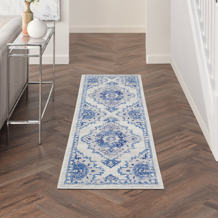 The Rug Corner Nourison Home Nourison Home - Whimsicle Ivory/Blue Area Rug WHS14