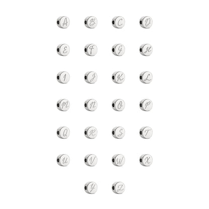 Script Initial Bracelet Charm (Silver)