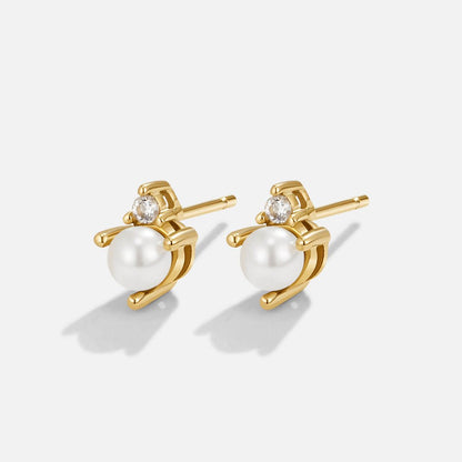 Pearl & Crystal Stud Earrings