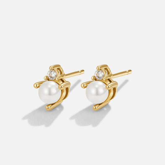 Pearl & Crystal Stud Earrings
