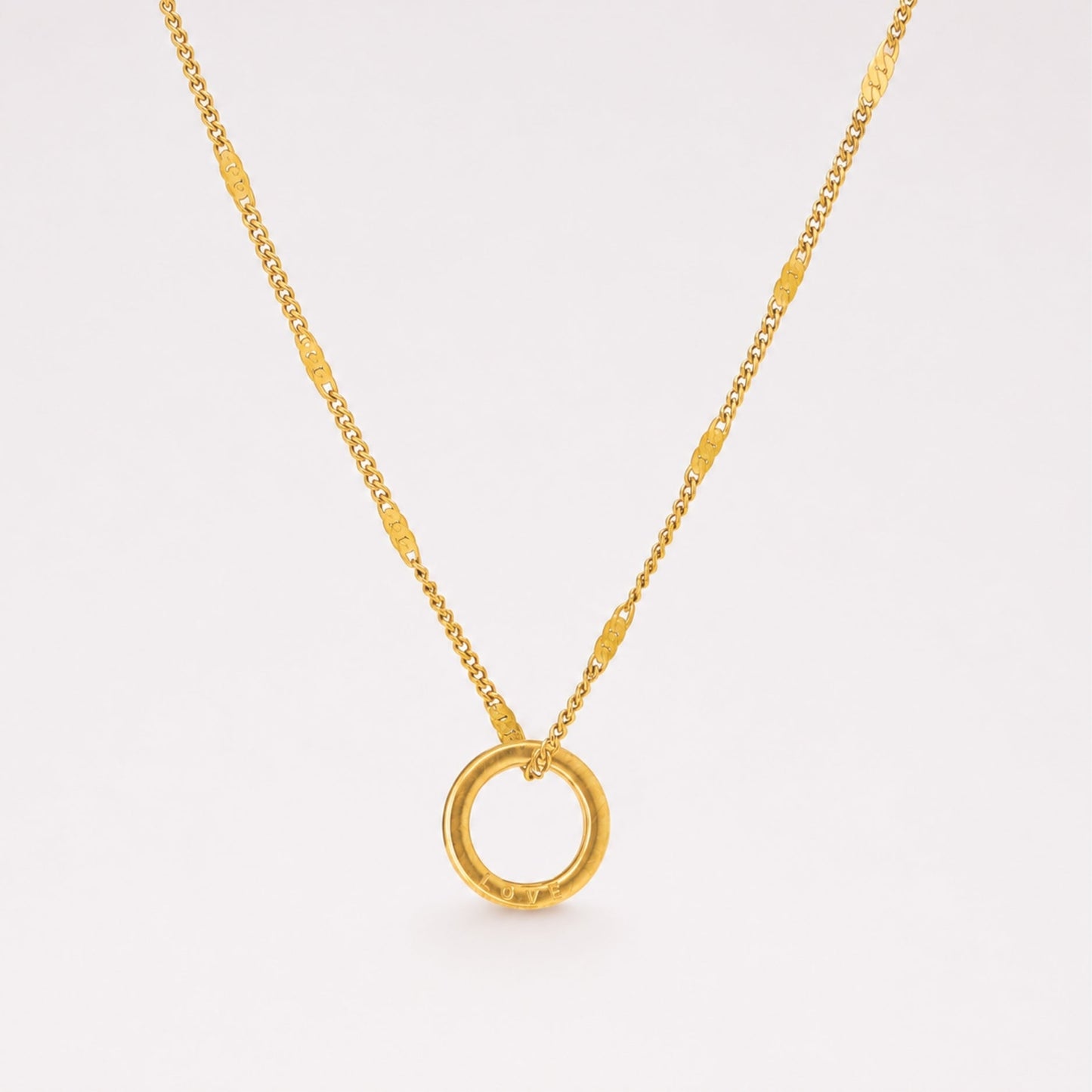 Engravable Ring Necklace