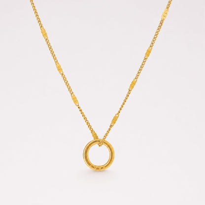 Engravable Ring Necklace