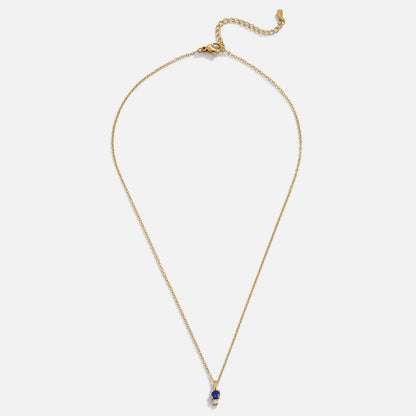 Sapphire Drop Pendant Necklace