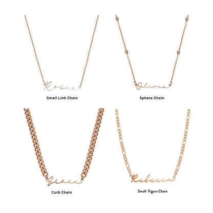 Signature Name Necklace (Rose Gold)