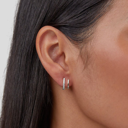 Silver & Crystal Claw Earrings
