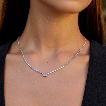 Silver Luxe Crystal Necklace