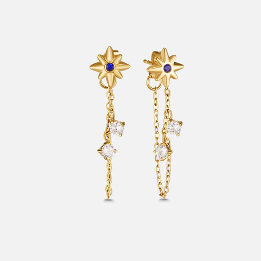 Starburst Crystal Drop Earrings