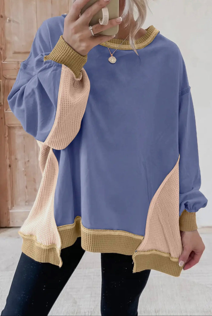 The Sunday Stroll Patchwork Sweatshirt