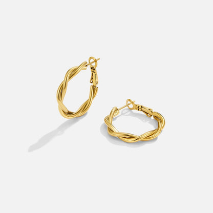 Twisted Celine Hoop Earrings
