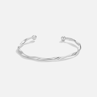 Twisted Imari Silver Bangle