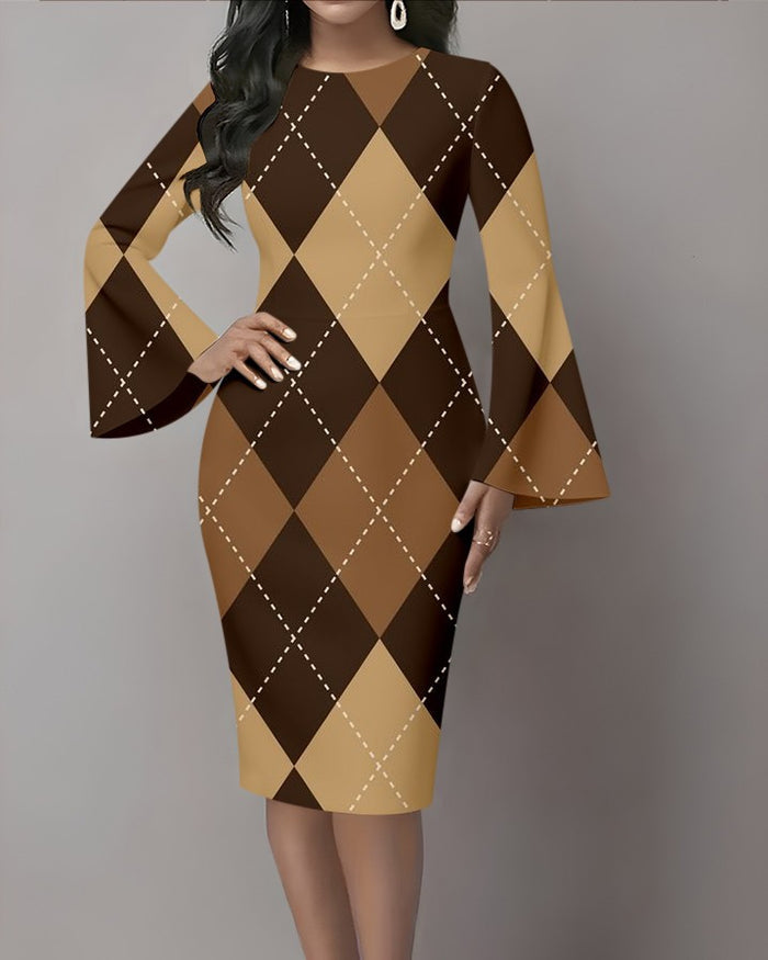 Women's 3D Relief V-Neck Bodycon Midi Dress – Artistic Knit