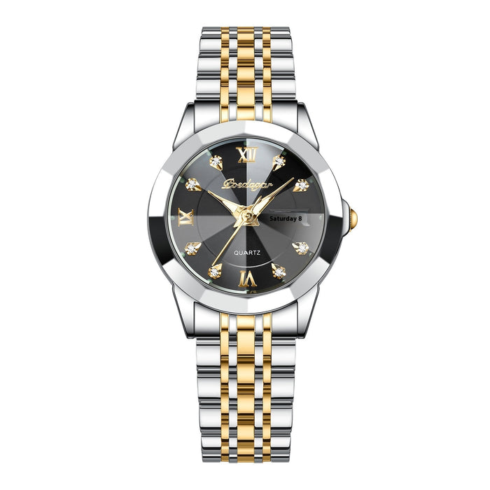 Women's Luminous Waterproof Watch – Dual Calendar Sporty Elegant