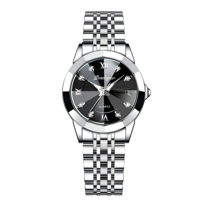 Women's Luminous Waterproof Watch – Dual Calendar Sporty Elegant