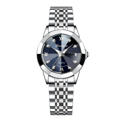 Women's Luminous Waterproof Watch – Dual Calendar Sporty Elegant