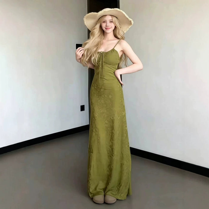 Women's Ribbed Knit Long Beach Dress – Maxi Summer Dress