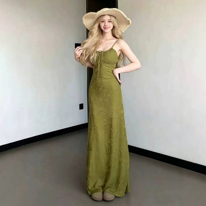 Women's Ribbed Knit Long Beach Dress – Maxi Summer Dress